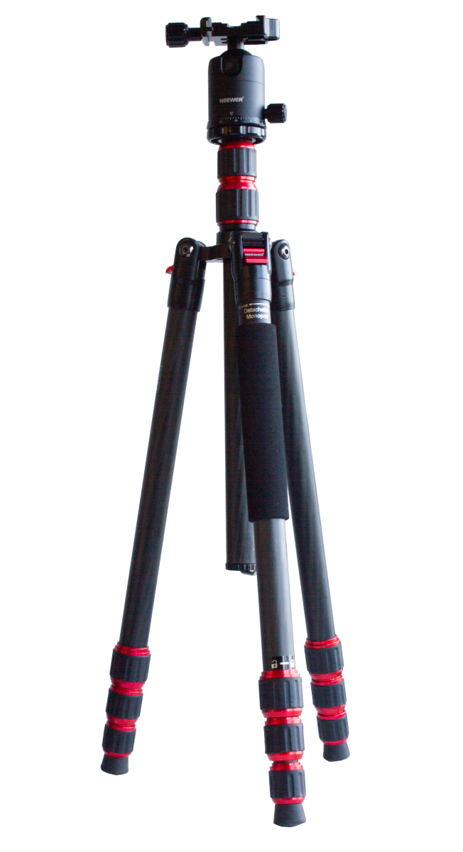 Collapsible tripod.