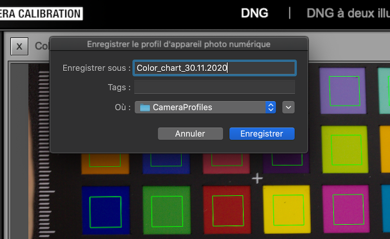Export the color profile.
